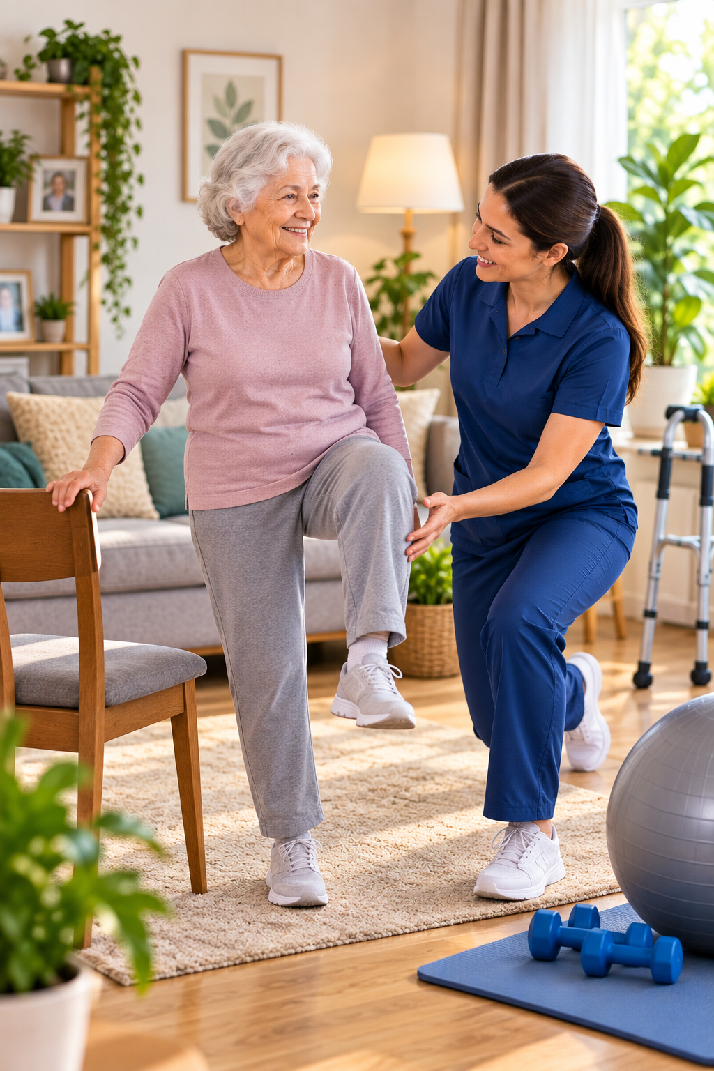 Physiotherapy for elderly patients at home